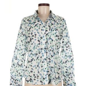 Tommy Hilfiger Blue and Green Floral Shirt